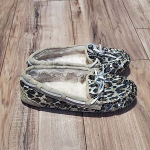 womens sequin moccasin slippers